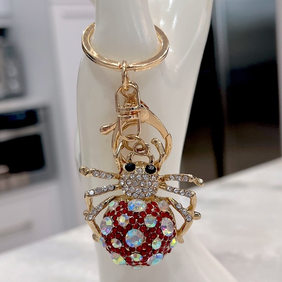 Accessories - Austrian Crystal Blinged Lady Bug Keychain Bag Charm